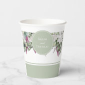 Gardenia - Snapdragon Wedding Sage Paper Cup Papieren Bekers (Achterkant)
