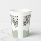 Gardenia - Snapdragon Wedding Sage Paper Cup Papieren Bekers (Rechts)