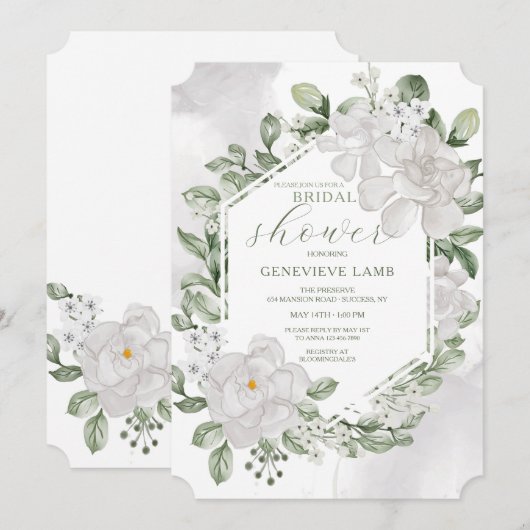 Gardenia-Vrijgezellenfeest Kaart (Voorkant / Achterkant)