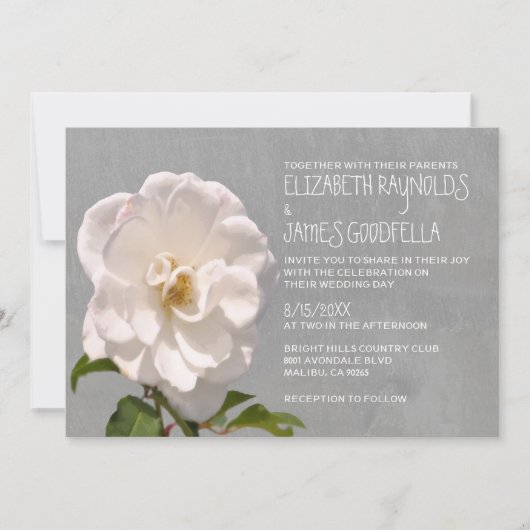 Gardenia Wedding Invitations Kaart (Voorkant)