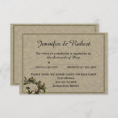  Gardenia Wedding-kaart RSVP Kaartje (Voorkant / Achterkant)
