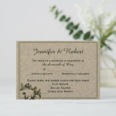  Gardenia Wedding-kaart RSVP Kaartje (Staand voorkant)