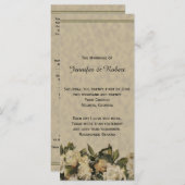  Gardenia Wedding Programma Programmakaart (Voorkant / Achterkant)