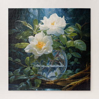 Gardenia's in een vaas puzzel