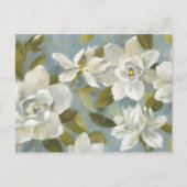 Gardenias op Slate Blue Briefkaart (Voorkant)
