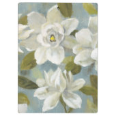 Gardenias op Slate Blue Klembord (Achterkant)