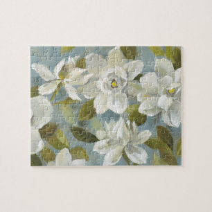 Gardenias op Slate Blue Legpuzzel