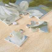 Gardenias op Slate Blue Legpuzzel (Zijkant)