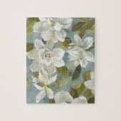 Gardenias op Slate Blue Legpuzzel (Verticaal)