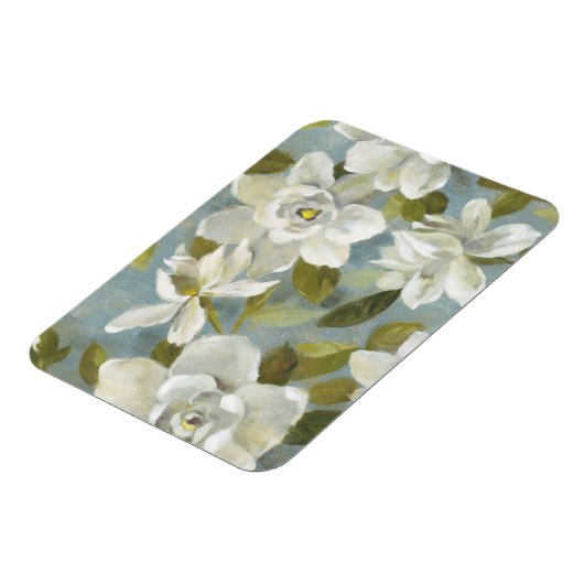 Gardenias op Slate Blue Magneet (Linkerzijde)