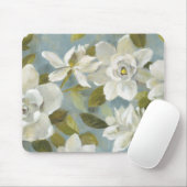 Gardenias op Slate Blue Muismat (Met muis)