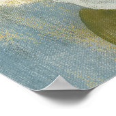 Gardenias op Slate Blue Poster (Hoek)