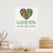 Gardening aan de zijkant van de liefde poster (Keuken)