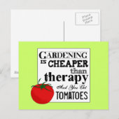 Gardening = Behandeling + Tomaten Briefkaart (Voorkant / Achterkant)