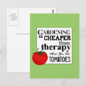 Gardening = Behandeling + Tomaten Briefkaart (Voorkant / Achterkant)