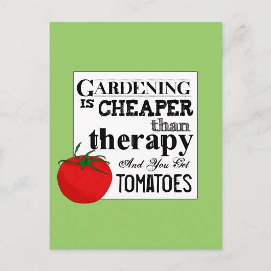 Gardening = Behandeling + Tomaten Briefkaart (Voorkant)