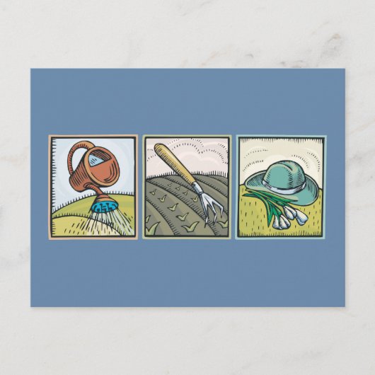 Gardening Briefkaart (Voorkant)