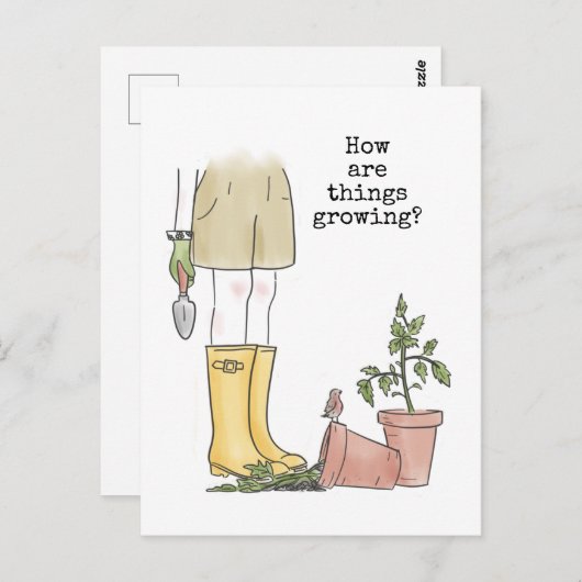 Gardening Briefkaart (Voorkant / Achterkant)