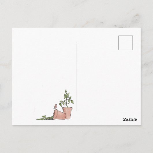 Gardening Briefkaart (Achterkant)
