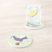 Gardening Cactus Plant Llama Zandsteen Onderzetter (Zijkant)