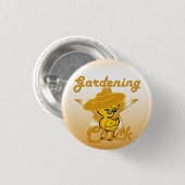 Gardening Chick #10 Ronde Button 3,2 Cm (Voorkant /achterkant)