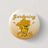 Gardening Chick #10 Ronde Button 3,2 Cm (Voorkant)