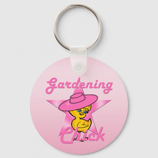 Gardening Chick #8 Sleutelhanger (Voorkant)