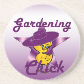 Gardening Chick #9 Zandsteen Onderzetter (Voorkant)