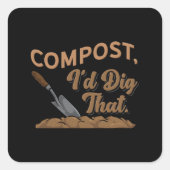 Gardening Compost Vierkante Sticker (Voorkant)