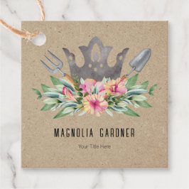 Gardening Crown Boho Chic Waterverf Tools Flowers Bedankjes Labels
