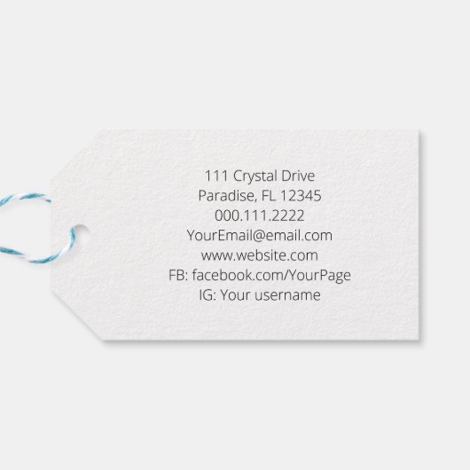 Gardening Crown Boho Chic Waterverf Tools Flowers Cadeaulabel (Achterkant Horizontaal)