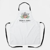 Gardening Crown Boho Chic Waterverf Tools Flowers Schort (Voorkant)