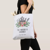 Gardening Crown Boho Chic Waterverf Tools Flowers Tote Bag (Dichtbij)