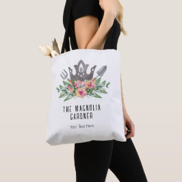 Gardening Crown Boho Chic Waterverf Tools Flowers Tote Bag
