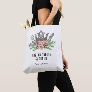 Gardening Crown Boho Chic Waterverf Tools Flowers Tote Bag