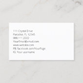 Gardening Crown Boho Chic Waterverf Tools Flowers Visitekaartje (Achterkant)