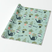 Gardening Design Wrapping Paper Cadeaupapier (Uitgerold)