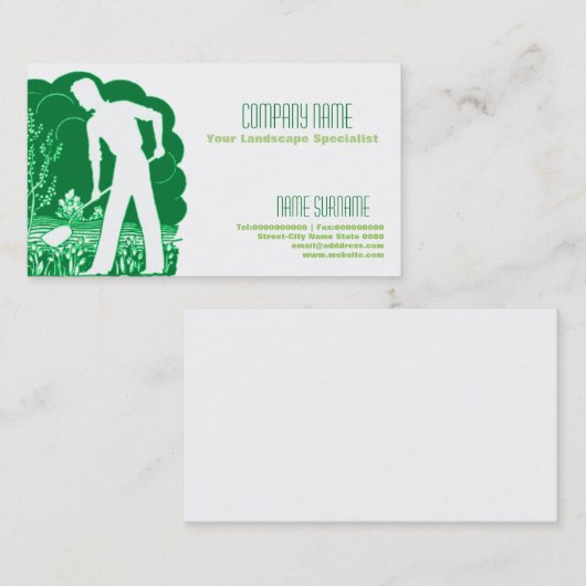 Gardening en landschap visitekaartje (Voorkant / Achterkant)