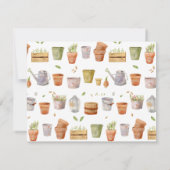 Gardening, gereedschap Persoonlijke schrijfmachine Notitiekaartje (Achterkant)