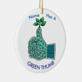 Gardening Glove with Green Thumb Keramisch Ornament (Rechts)