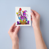 Gardening Gnome Bunny Eggs Love Paasdag Flyer (Hand)