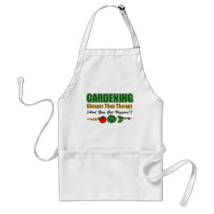 Gardening Goedkoper dan therapie Funny Apron Standaard Schort