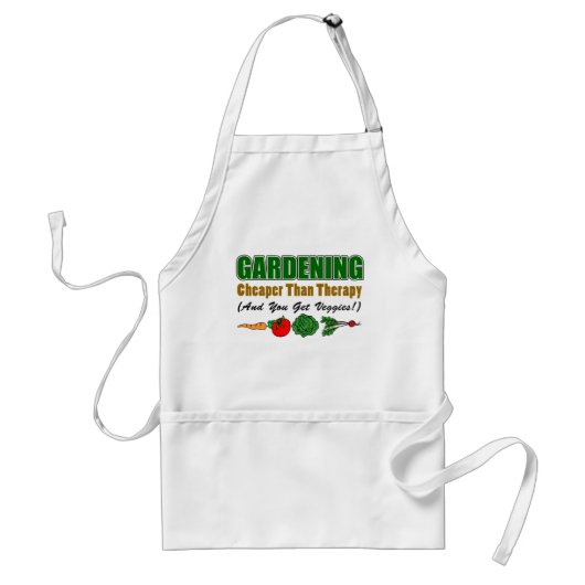 Gardening Goedkoper dan therapie Funny Apron Standaard Schort (Voorkant)