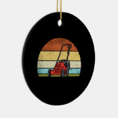 Gardening - grasmaaier keramisch ornament (Rechts)