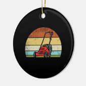 Gardening - grasmaaier keramisch ornament (Links)