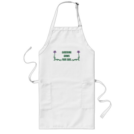 Gardening groeit je soep lang schort (Voorkant)