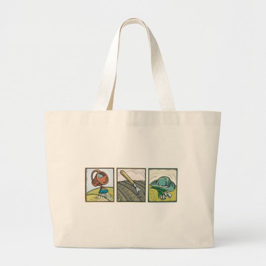 Gardening Grote Tote Bag (Voorkant)