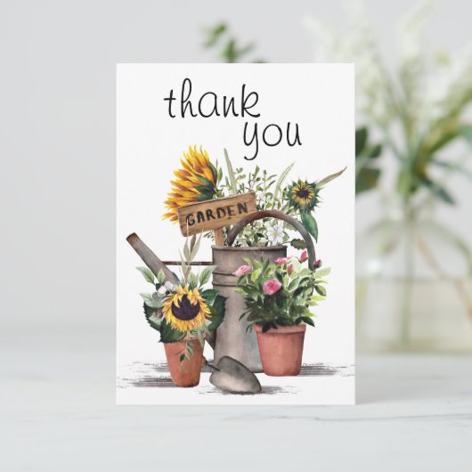 Gardening Hartelijk dank Bedankkaart (Staand voorkant)