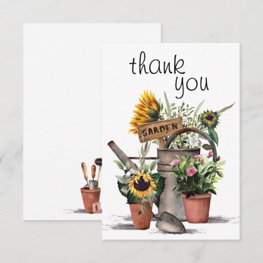Gardening Hartelijk dank Bedankkaart (Voorkant / Achterkant)
