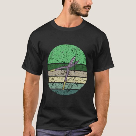 Gardening Hedge Trimmer Retro T-shirt (Voorkant)